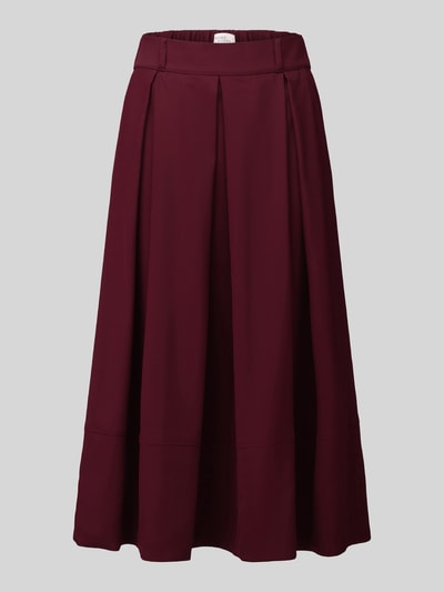 ROBE LÉGÈRE Uitlopende midi-rok van viscosemix Bordeaux - 2
