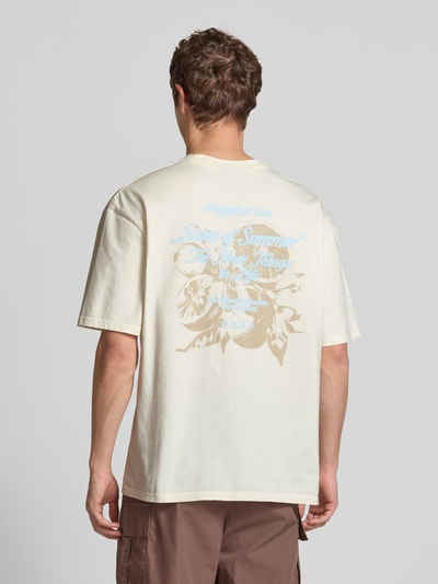 Pegador T-Shirt mit Label-Print Offwhite 4