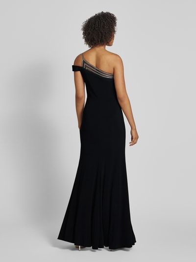 Luxuar One-Shoulder-Abendkleid mit Beinschlitz Black 5