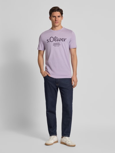 s.Oliver RED LABEL Regular Fit T-Shirt aus reiner Baumwolle Flieder 1