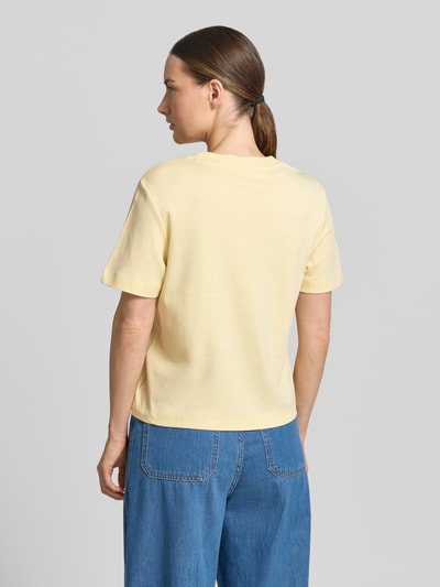 s.Oliver RED LABEL Relaxed Fit T-Shirt aus reiner Baumwolle Hellgelb 5