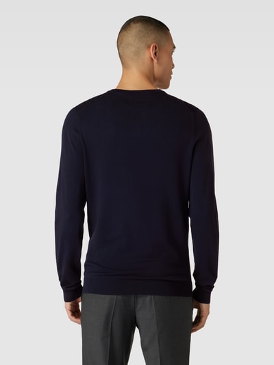 MCNEAL Gebreide pullover van viscosemix met V-hals Marineblauw - 5