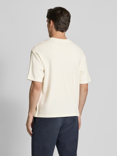 MCNEAL T-shirt met geribde ronde hals Ecru - 5
