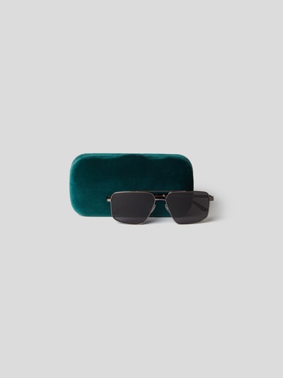 Gucci Unisex Sonnenbrille im Metallic-Look Graphit 6