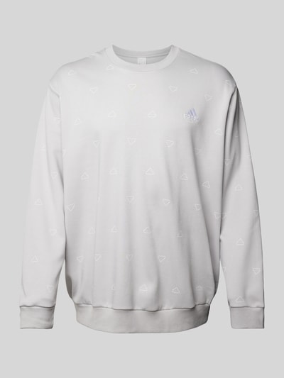 ADIDAS SPORTSWEAR Sweatshirt mit Label-Stitching Hellgrau 1