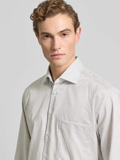 ETERNA Comfort Fit Business-Hemd aus Baumwolle mit Kentkragen Mittelgrau 3