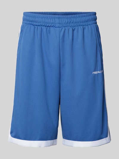 Pegador Loose fit korte basketbalbroek met labelstitching Blauw - 2