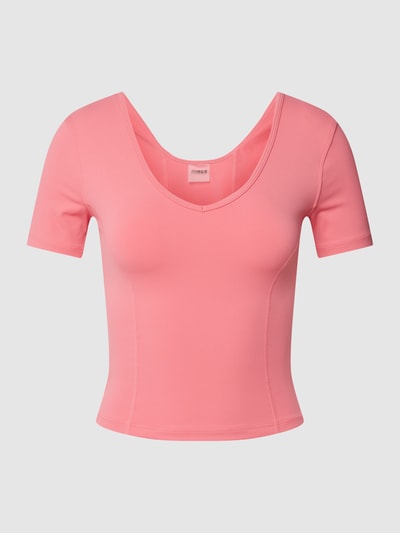 Guess Activewear Kort T-shirt met doorgestikte naden, model 'BIRGIT ACTIVE CROP TOP' Abrikoos - 2