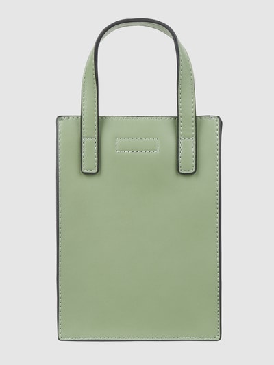 Seidenfelt Tote bag in leerlook, model 'Bente'  Mintgroen - 4