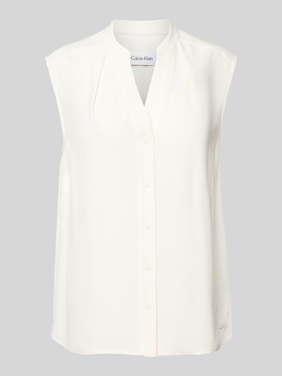 Calvin Klein Womenswear Bluse mit durchgehender Knopfleiste Offwhite 2