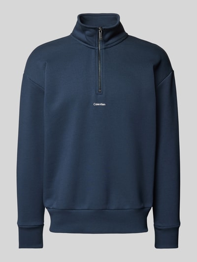 CK Calvin Klein Sweatshirt mit Label-Print Modell 'NANO' Blau 2