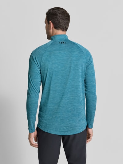 Under Armour Funktionsshirt mit Logo und Reißverschluss Petrol 5