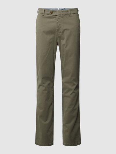 Mmx Regular Fit Chino mit Stretch-Anteil Modell 'LUPUS' Oliv 1