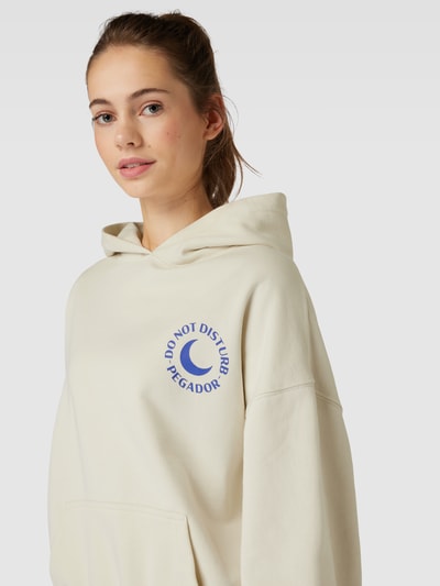 Pegador Oversized hoodie met label- en statementprint aan de achterkant, model 'EKNE' Offwhite - 3