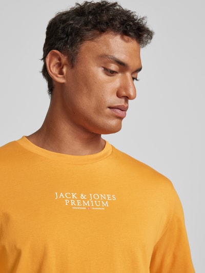 Jack & Jones Premium T-shirt met labelprint Oranje - 3
