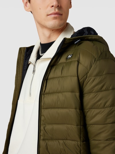 Blend Steppjacke mit Label-Patch Modell 'Romsey' Olivgrün 3