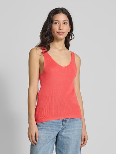 Vero Moda Regular Fit Tank Top in Strickoptik Modell 'NEWLEX' Hellrot 4