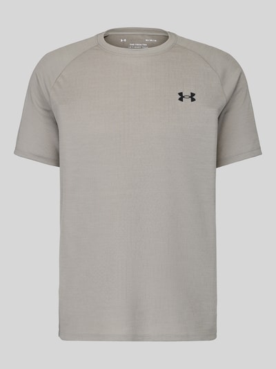 Under Armour Regular Fit Sport-T-Shirt mit Logo-Print Beige 2