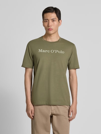 Marc O'Polo Regular Fit T-Shirt aus reiner Baumwolle Oliv 4