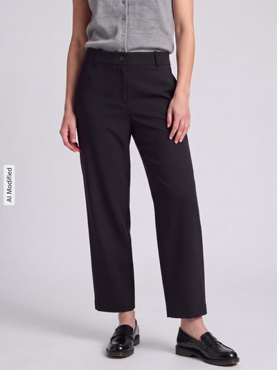 BOSS Orange Relaxed Fit Barrel Leg Hose mit Viskose-Anteil Modell 'C_Talara1' Black 4