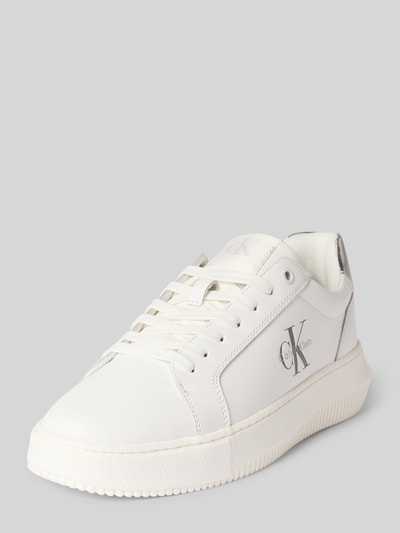 Calvin Klein Jeans Chunky Sneaker mit Label-Print Weiss 1