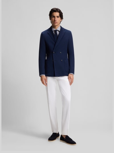 BOSS Slim Fit Businesshemd aus Baumwoll-Mix Modell 'HANK-SP' Marine 1