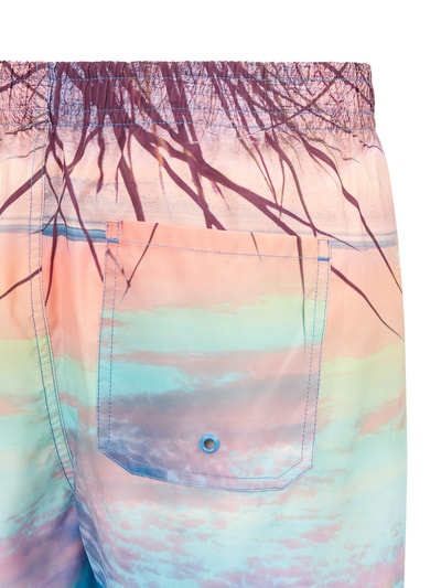 Pepe Jeans Spodenki kąpielowe ze wzorem na całej powierzchni model ‘Rocco’ Jasnoniebieski 5