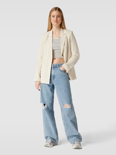 Only Crop Top mit Streifenmuster Modell 'NESSA' Offwhite 1