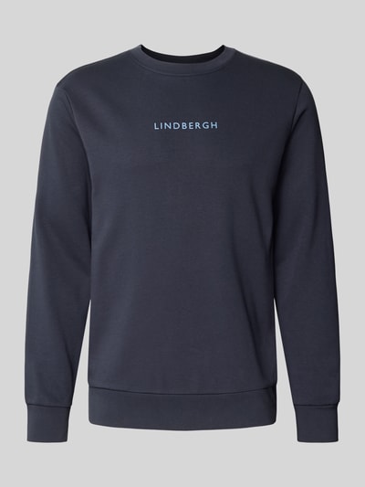 Lindbergh Sweatshirt mit Rundhalsausschnitt und Logo-Print Dunkelblau 2