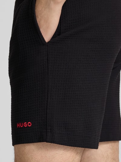 HUGO Sweatshorts mit elastischem Bund Modell 'Austin' Black 3