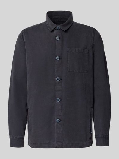 Produktfoto, Regular Fit Hemdjacke aus reiner Baumwolle von Barbour in Optik: Unifarben, Knopfleiste, Brusttasche, langarm, reine Baumwolle