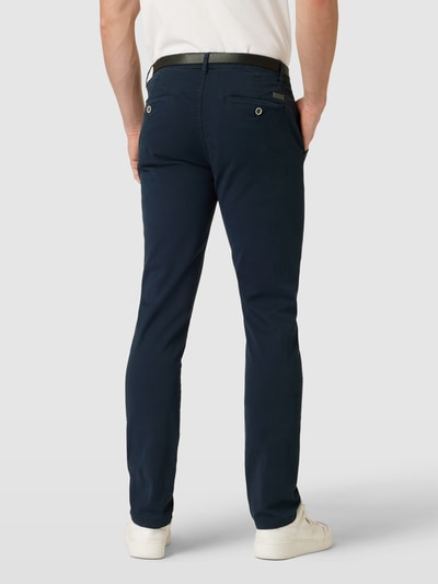 Lindbergh Regular Fit Chino mit Gürtel Marine 5