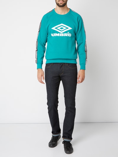 Umbro Bluzka z dzianiny dresowej z detalami z logo Zielony 1