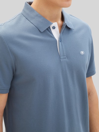 Tom Tailor Regular Fit Poloshirt aus Baumwoll-Viskose-Mix Mittelgrau 3