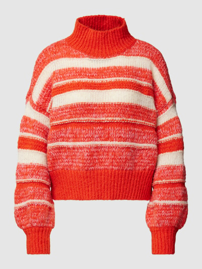 Vero Moda Strickpullover mit Streifenmuster Modell 'KAMMA' Rot 2