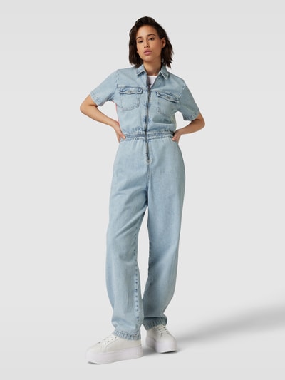 Tommy Jeans Jumpsuit in Denim-Optik Hellblau 4