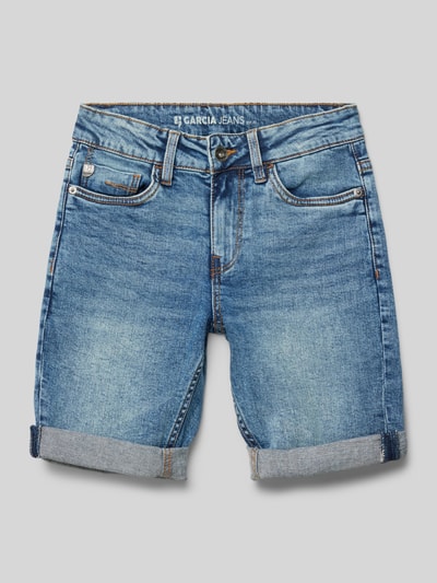 Garcia Korte jeans met labelpatch, model 'Tavio' Blauw - 1