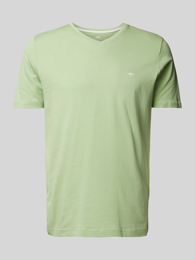 Fynch-Hatton T-shirt met V-hals Lichtgroen gemêleerd - 2