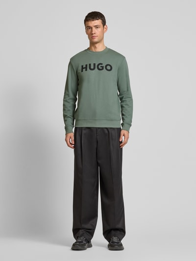 HUGO Sweatshirt mit Label-Print Mint 1