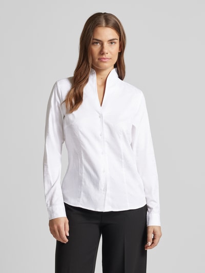 Christian Berg Woman Regular fit overhemdblouse met opstaande kraag Wit - 4