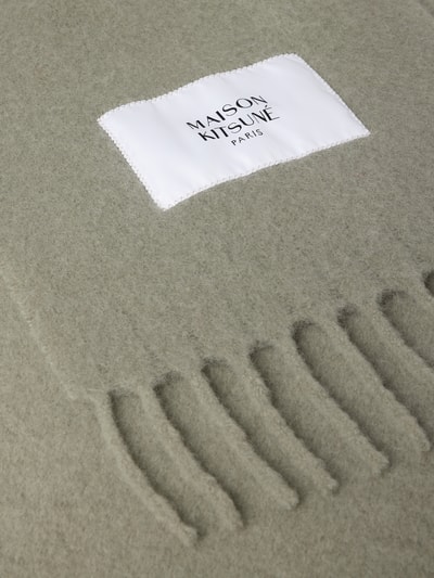 MAISON KITSUNÉ Wollschal aus Woll-Mix Mint 3