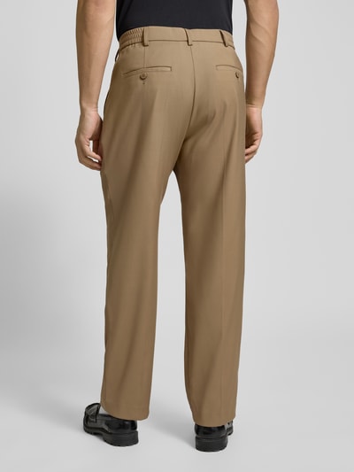 JAKE*S STUDIO MEN Regular Fit Bundfaltenhose mit Bügelfalten  Stein 5