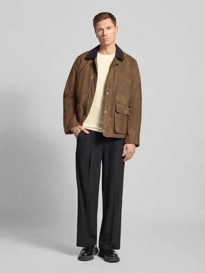 Drykorn Gebreide pullover met ribboorden, model 'Irmino' Offwhite - 1