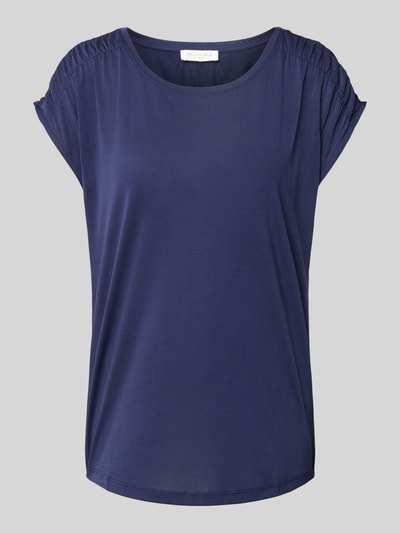 Christian Berg Woman T-shirt z prążkowanym okrągłym dekoltem Ciemnoniebieski 2