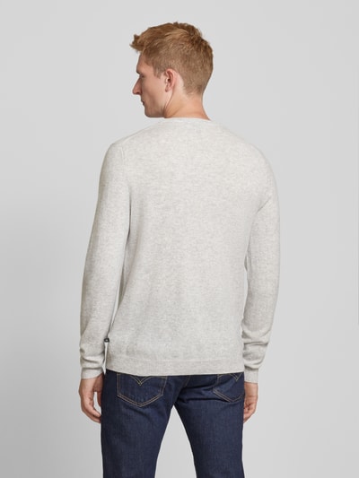 Matinique Kasjmier pullover met ronde hals, model 'mordy' Lichtgrijs - 5