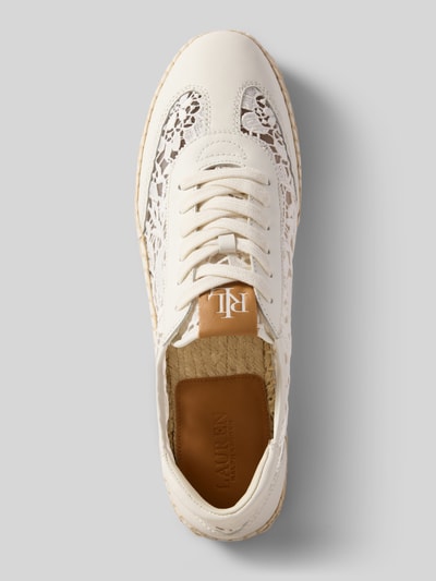 Lauren Ralph Lauren Sneakersy o niskim kroju z wyhaftowanym motywem model 'LUIZE' Złamany biały 3
