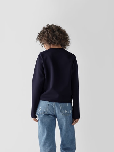 Rabanne Sweatshirt mit Brand-Schriftzug Marineblau 5
