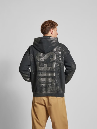 Diesel Oversized Hoodie mit Känguru-Tasche Black 5