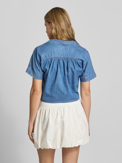 ONLY Cropped Jeansbluse aus reiner Baumwolle Modell 'PAULA' Jeansblau 5