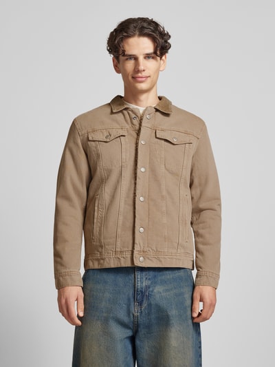 Jack & Jones Jeansjack met borstzakken, model 'JEAN' Beige - 4